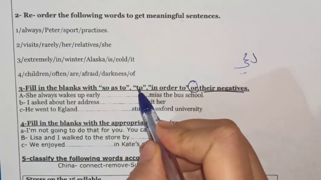 الاولى ثانوي أدبي/ الفرض الاول المقترح للانجليزية الفصل الاول 2021