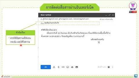 ตัวอย่าง การ เขียน จดหมาย อิเล็กทรอนิกส์