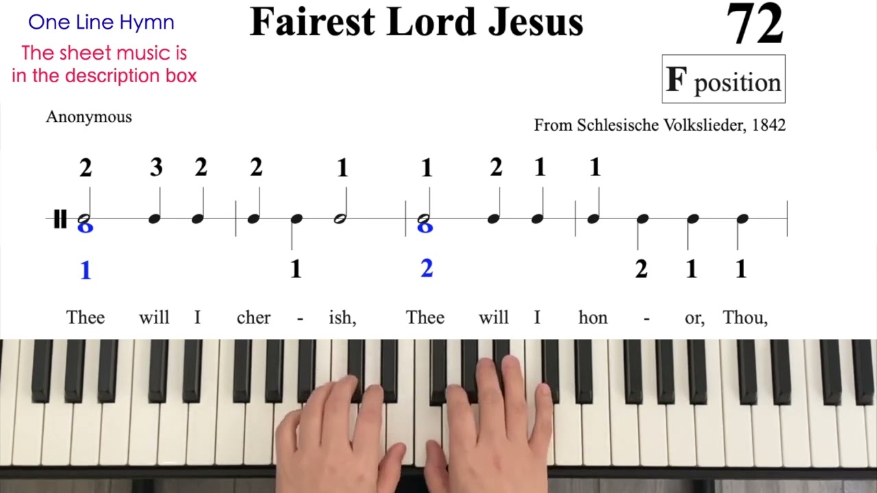 72. Fairest Lord JesusㅣOne Line Hymn