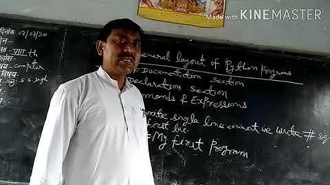 General Layout of Python program