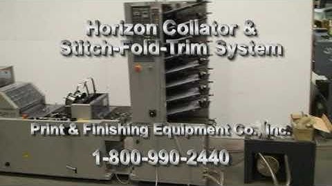 Horizon Collator with Stitch-Fold-Trim System