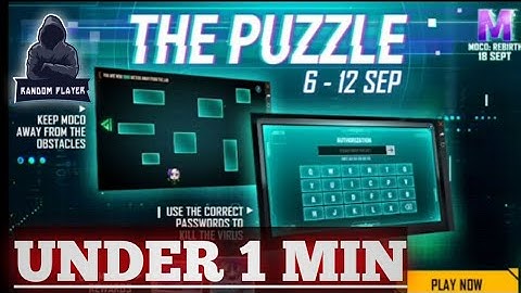 FREEFIRE PUZZLE EVENT | HOW TO COMPLETE MOCO PUZZLE EVENT UNDER 1 MIN | FREEFIRE TIPS N TRICKS