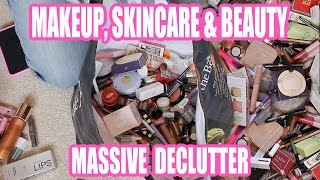 MASSIVE 45-MINUTE DECLUTTER! | Makeup, Skincare &amp; Beauty | Part 1
