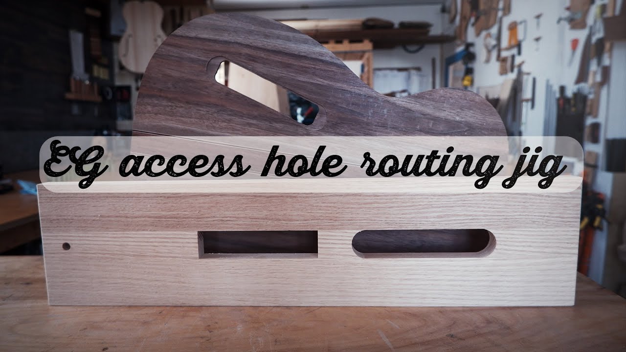 Making an electric guitar back access routing jig - YouTube
