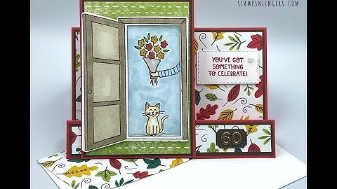 Stampin Up//Warm Welcome//Celebrate Everything DSP//Sweet Songbirds//Side Step Fun Fold//New Home