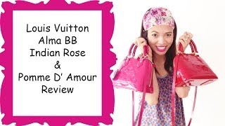 Louis Vuitton Rose Indian Monogram Vernis Alma PM Bag