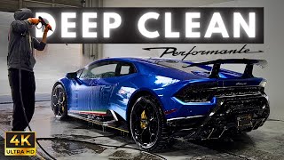 Dirty Lamborghini Huracan Performante Deep Clean Wash  Auto Detailing (Satisfying ASMR)