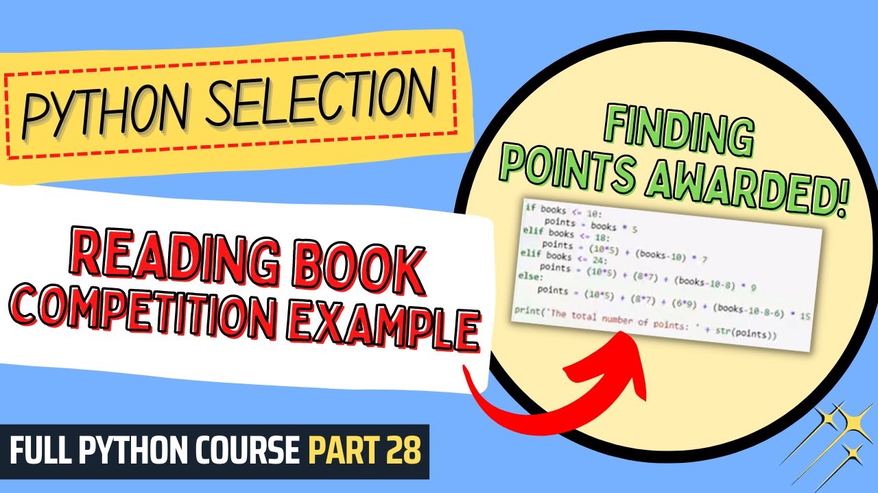 Python Reading Practice Reading Book Competition Example | Python Course for Beginners | Full ...