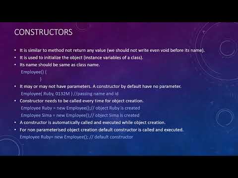 Lesson 10 CoreJava8 Ruby| Objects and Classes| Constructors