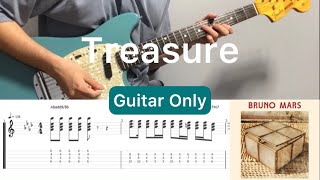Bruno Mars - Treasure (Guitar Only)(guitar cover with tabs & chords)
