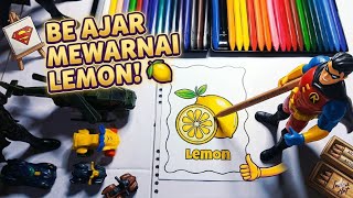 CARA MEWARNAI BUAH LEMON DENGAN KRAYON 🍋 Mudah Banget Untuk Anak-Anak!