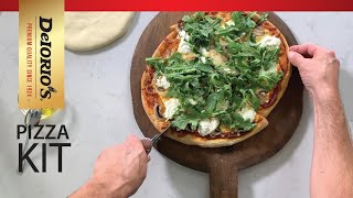 DeIorio's Pizza Kits Presents Arugula Mushroom Ricotta Pizza