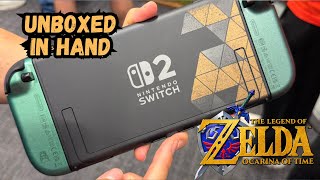 In Hand Zelda 40th Anniversary Switch 2 Console | Pro Controller With Stand | Ocarina Of Time Remake