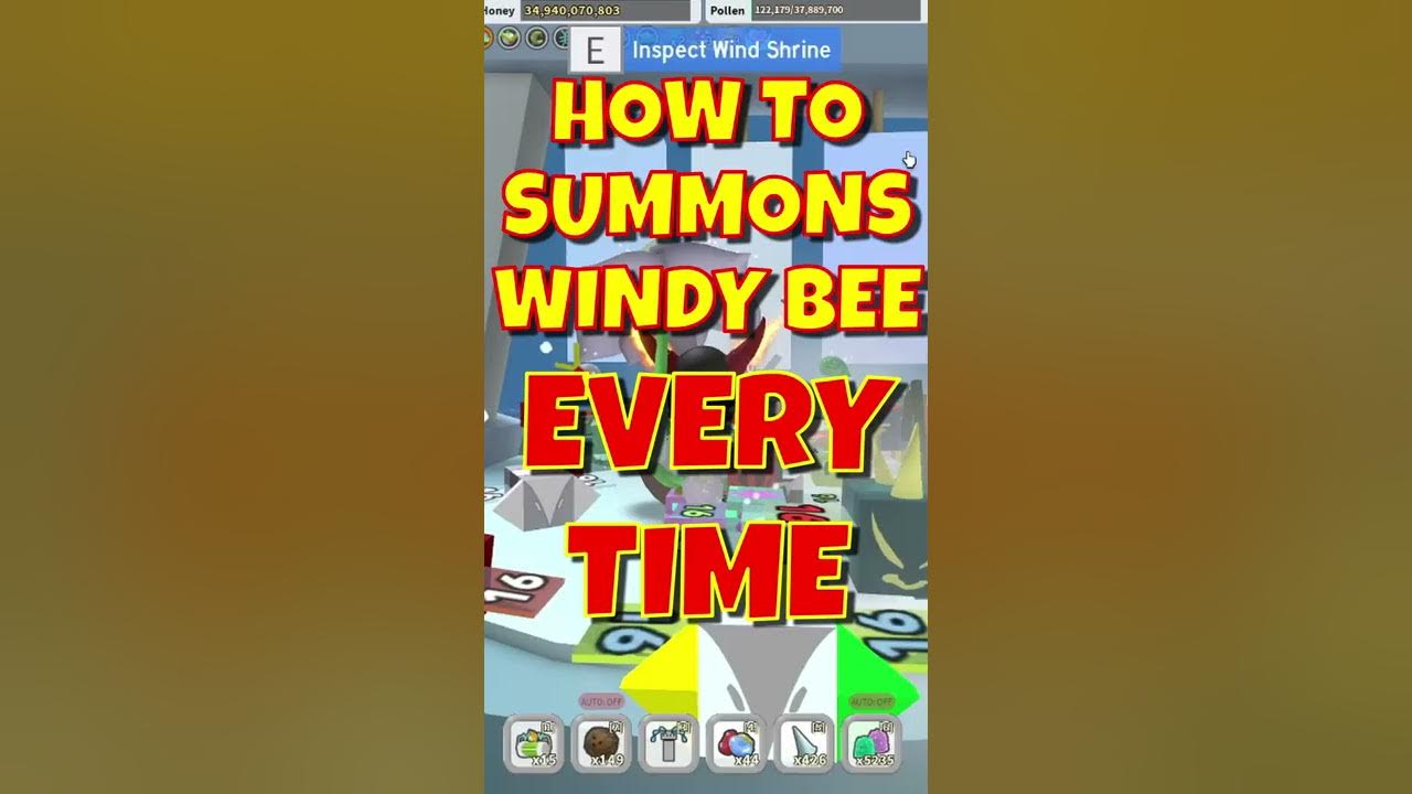 How to Summons a Wild Windy Bee 100 GUARANTEED [BEE SWARM] shorts YouTube