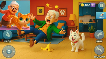 Kitty vs Granny Battle 🐈 - Cat Sim 3D Funny 👵 - Gameplay Walkthrough Part 1 🔥 (Android, iOS) @gaming