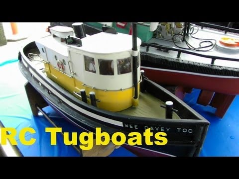 RC Tugboat Wooden Boat &amp; RC Boat Festival - YouTube