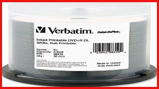 Verbatim DVD+R DL 8.5GB 8X DataLifePlus White InkJet Printable, Hub Printable - 50pk Spindle - 98319