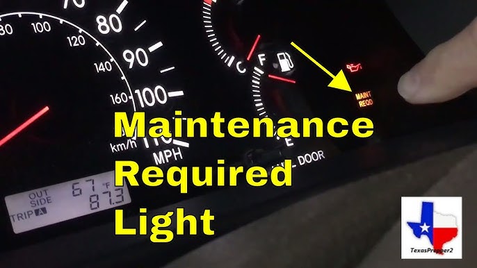 Reset Maintenance Light Toyota Camry 05