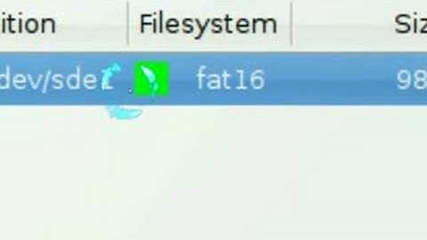 Format Partition EXT NTFS FAT - GParted - Ubuntu Linux 8.04