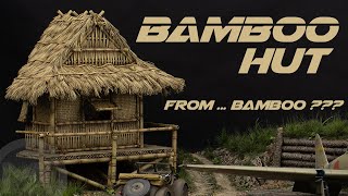 How I Built 1/48 Bamboo Hut – DIY Scale Cabin Model Tutorial - Diorama
