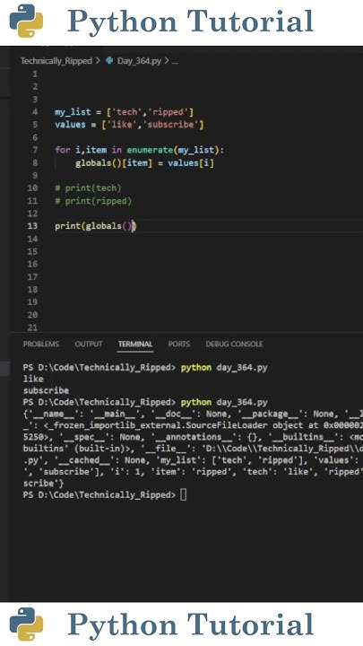 Creating Dynamically Named Variables In Python | Python Tutorial - YouTube