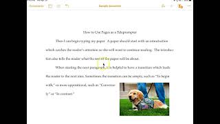 iPad Pages Teleprompter