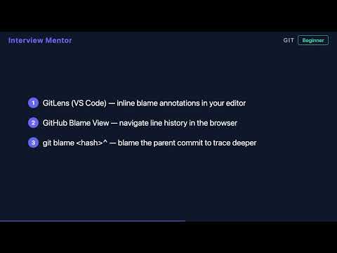 git blame: Who Changed That Line? (Git Tutorial)