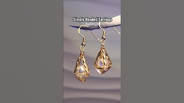 simple beaded earrings #diy #tutorial #beadedjewelry #handmade #preppy #shorts