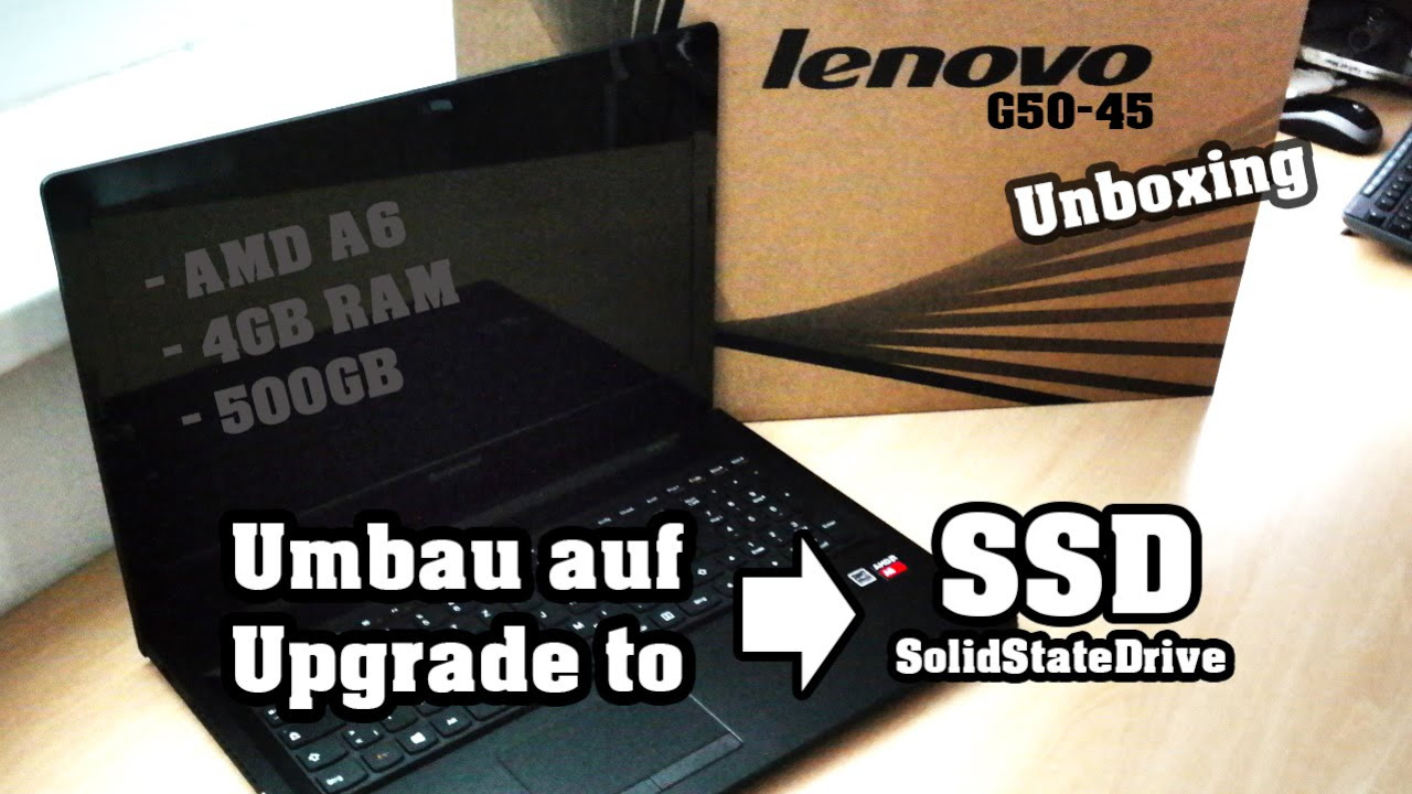New Update Lenovo G50-45 Notebook/ Laptop SSD nachrüsten