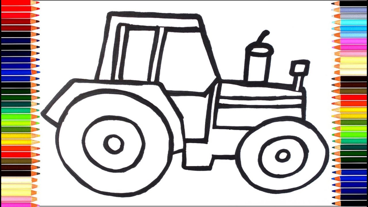 Раскрашивай синий трактор. Трактор рисунок. Раскраска трактор. Трактор рисунок для детей. Раскраска для малышей. Трактор.