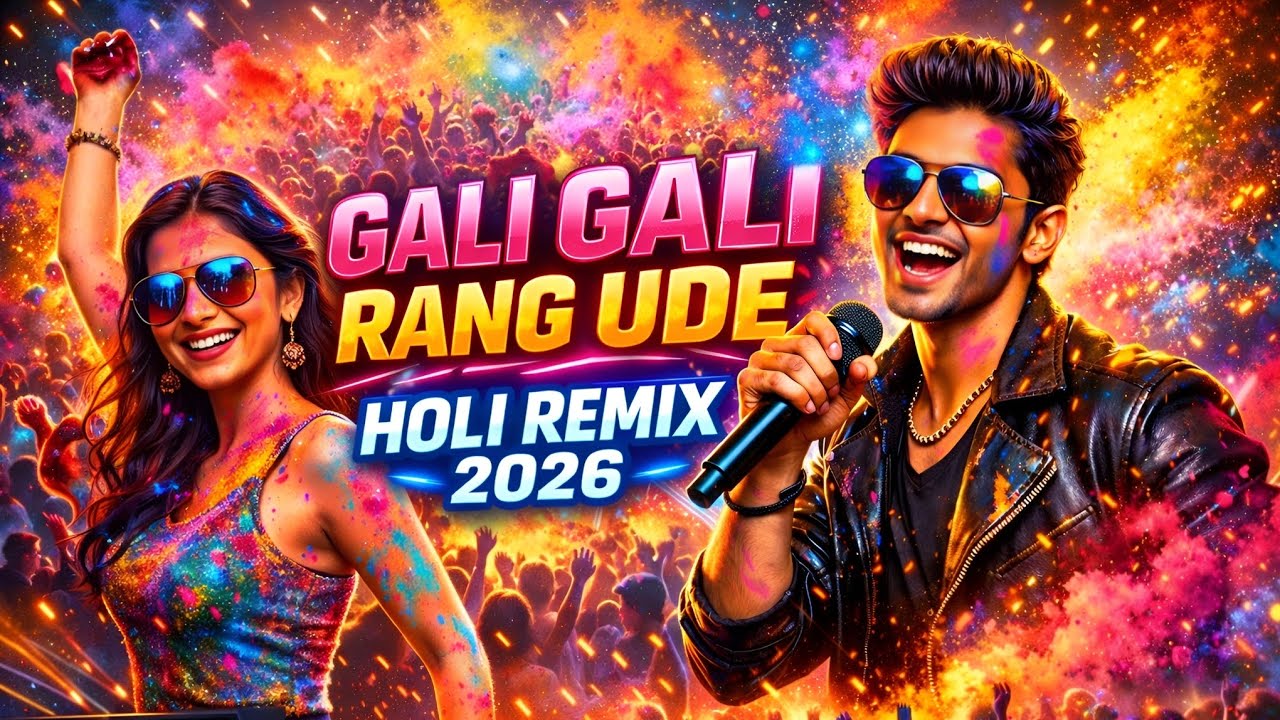 Gali Gali Rang Ude – Holi Remix 2026 | Hindi English DJ Mashup | Bass Blast Party Song 07 Raja Music