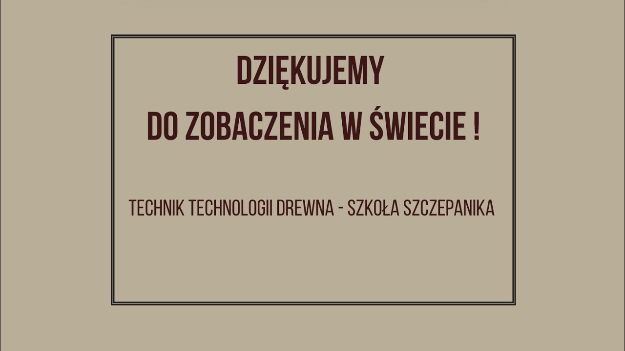 Pożegnanie klasy 5 Technikum Technologii Drewna