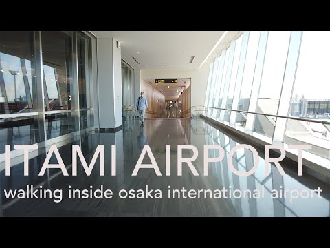 Inside of Itami Airport, Osaka - Japan Walking Tour | 4K with Binaural Audio