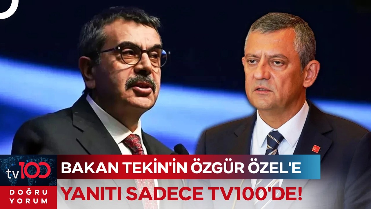 Yusuf Tekin tv100'e Bağlandı, Özel'e Seslendi: 