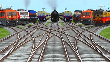 🧭More Trains Crossing Are Bumpy Curves Railroad Tracks || Gameplay Videos Indian Railways 