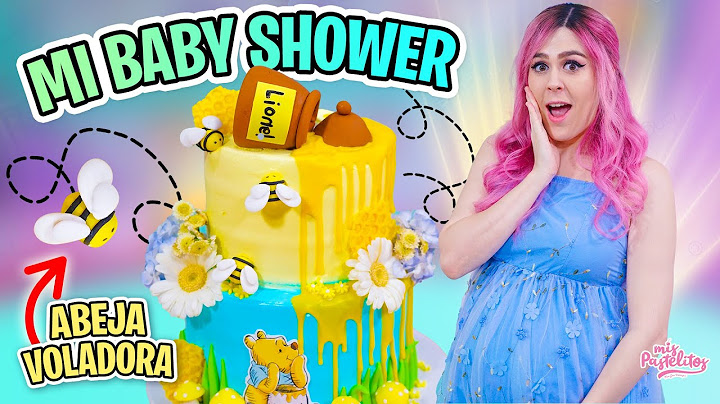 Pastel de mi BABY SHOWER🍼con abeja MÁGICA voladora  🐝