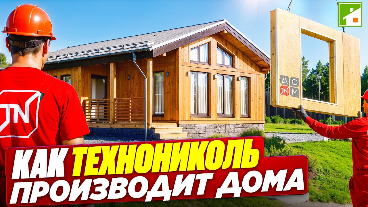 Дом - через неделю на участке! Экскурсия по заводу домокомплектов Технониколь. Простая стройка 2025.
