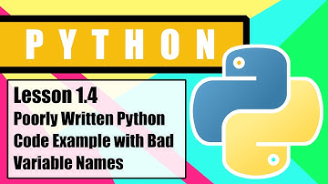 Python for Beginners -  Lesson 1.4 -  Poorly Written Python Code Example with Bad Variable Names