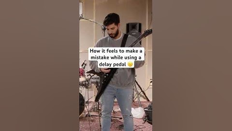 How it feels to make a mistake while using a delay pedal 😑 #metal #shorts