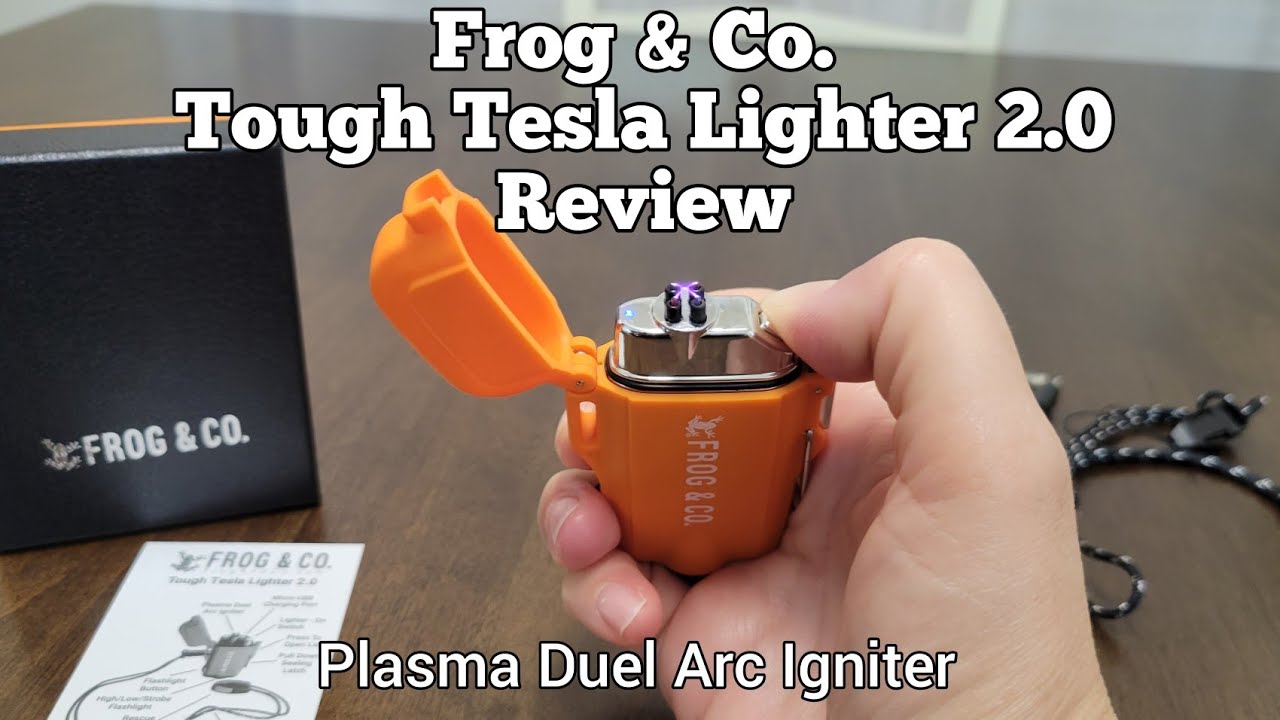 Frog & Co. Tough Tesla Lighter 2.0 Review! Duel Arc Igniter Lighter| Frog -
