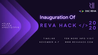 Inauguration of REVA HACK 2020: National Level Online Hackathon