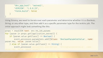 Simplifying Groovy Parameter Type Detection in Jenkins Using JSON
