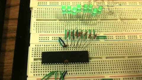Changing speed of a light display on 8 LEDs