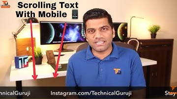 How To  Add Scrolling Text Like Technical Guruji with Android mobile