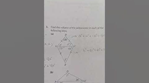 Finding unknown angle of kite/Saqib Ijaz