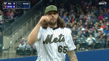 MIL@NYM: Flores, Cabrera turn smooth double play