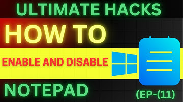 HOW TO ENABLE AND DISABLE STATUS BAR IN NOTEPAD | Windows 11 Tutorial