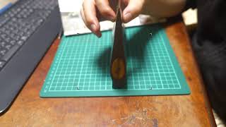 斧のレザーシースを作る How to make Axe Leather Sheath