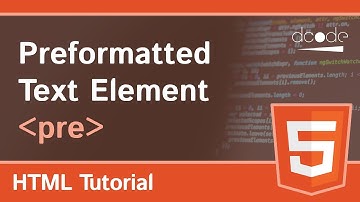 HTML pre tag (Preformatted Text Element)
