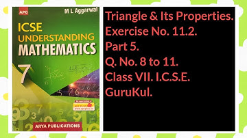 #Triangle | Ex 11.2 P5 Class 7 | ML Aggarwal ICSE UNDERSTANDING MATHEMATICS | #GuruKul2208